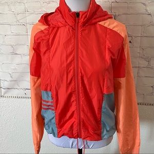 ADIDAS COLOR BLOCK WINDBREAKER TRIO STRIP JACKET SIZE MEDIUM